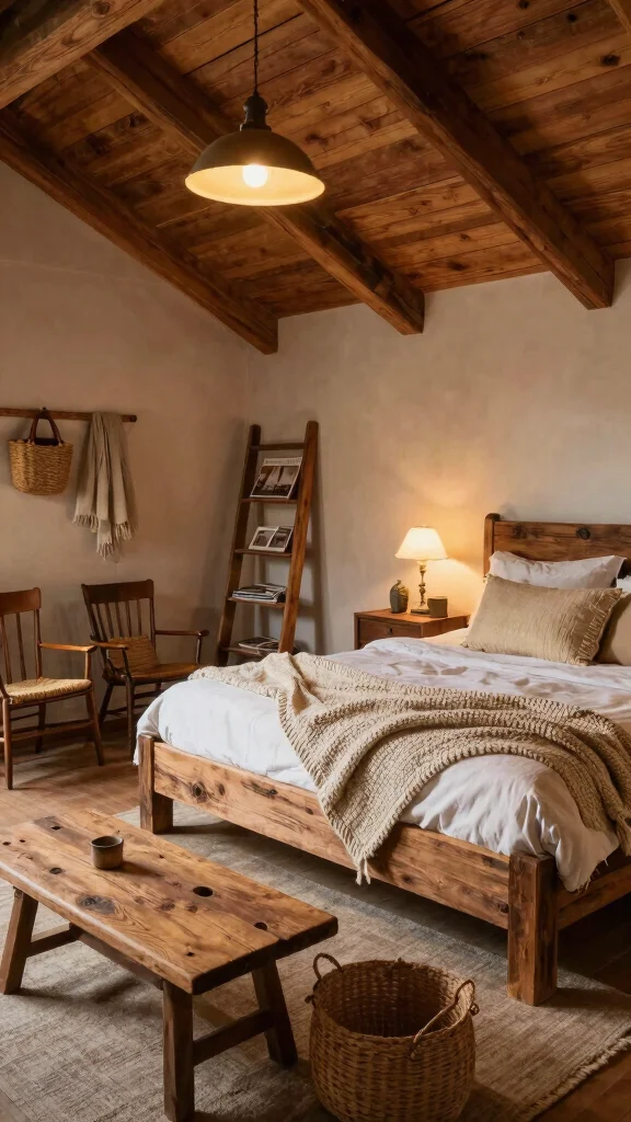 12 Attic Teen Bedroom Inspirations for a Cool Personalised Top-Floor Room - 4. Rustic Retreat: Nature-Inspired Charm 1