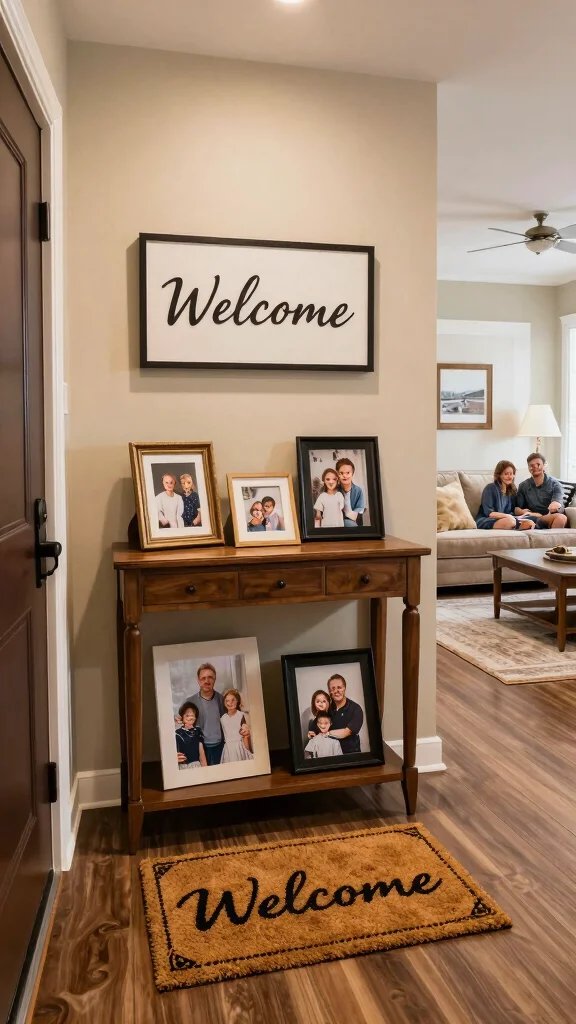 12 Entryway Into Living Space Ideas That Create a Seamless Welcoming Flow - 12. Personalized Welcome 1