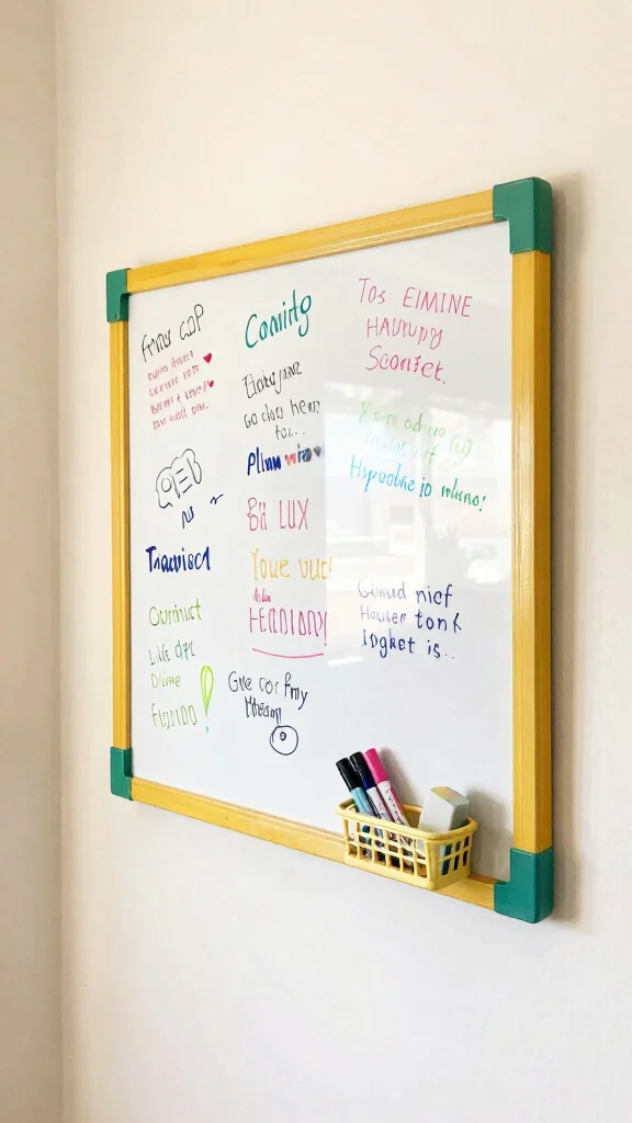 12 Entryway Kids Organization Ideas for a Tidy Family-Friendly Entrance - 11. Mini Whiteboard for Messages 1