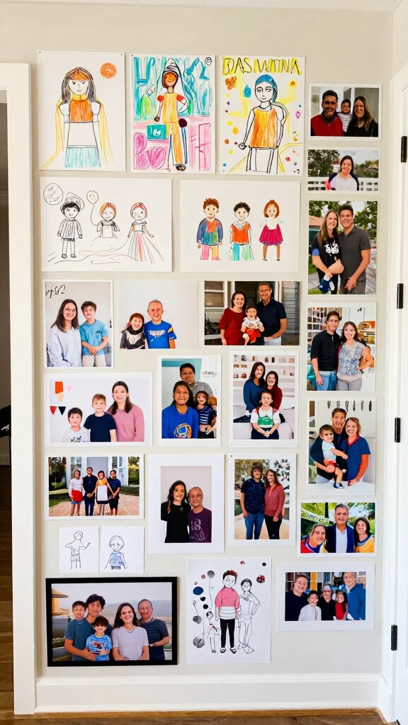 12 Entryway Photo Wall Concepts for a Personal Memory-Filled Display - 12. Collaboration and Family Projects 1