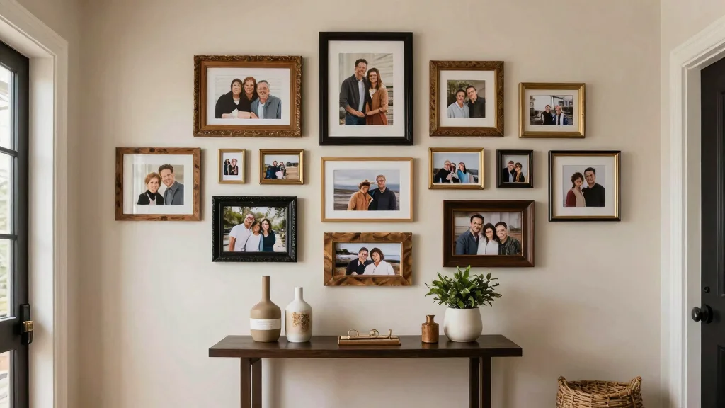 12 Entryway Photo Wall Concepts for a Personal Memory-Filled Display