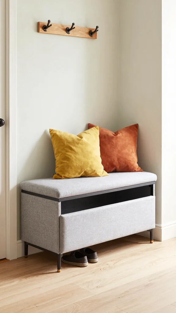 12 Entryway Seating Ideas That Make Your Entrance Welcoming and Functional - 1. Multifunctional Storage Bench 1