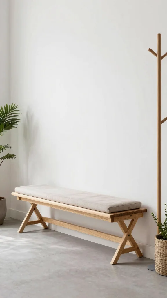 12 Entryway Seating Ideas That Make Your Entrance Welcoming and Functional - 6. Wall-Mounted Folding Bench 1