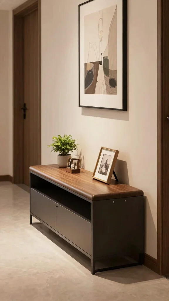 12 Hallway Bench Ideas That Are Both Beautiful and Practical - 12. Multifunctional Bench with Trunk 1