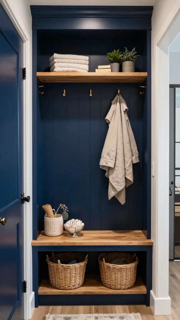 12 Hallway Bench Ideas That Are Both Beautiful and Practical - 5. Built-in Bench with Shelving 1