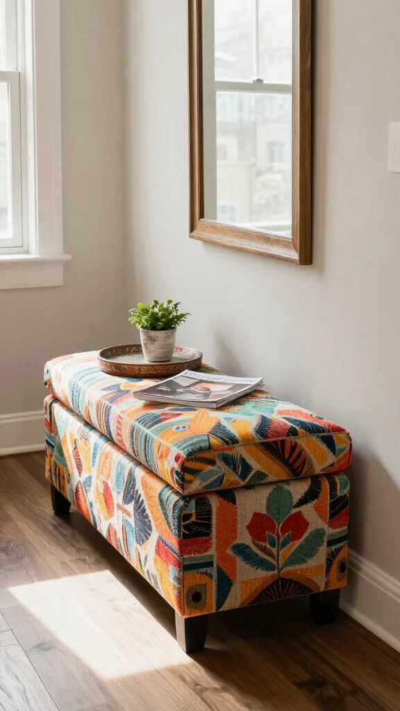 12 Hallway Bench Ideas That Are Both Beautiful and Practical - 7. Ottoman Bench 1