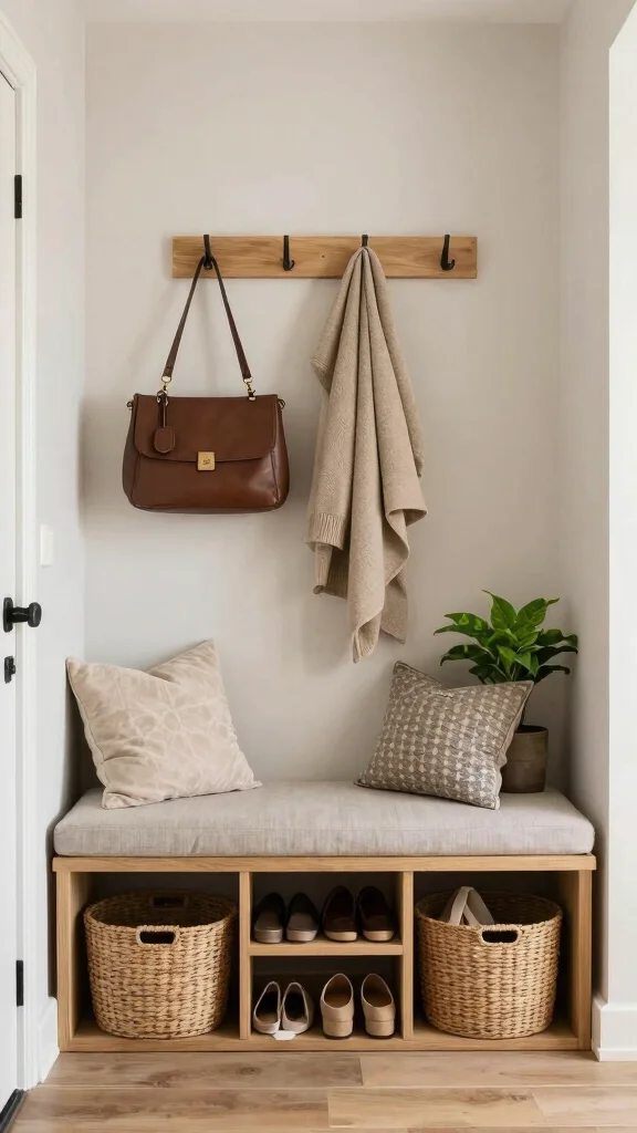 12 Hallway Closet Ideas for a Tidy Organised Entrance Space - 1. Multi-Functional Bench 1