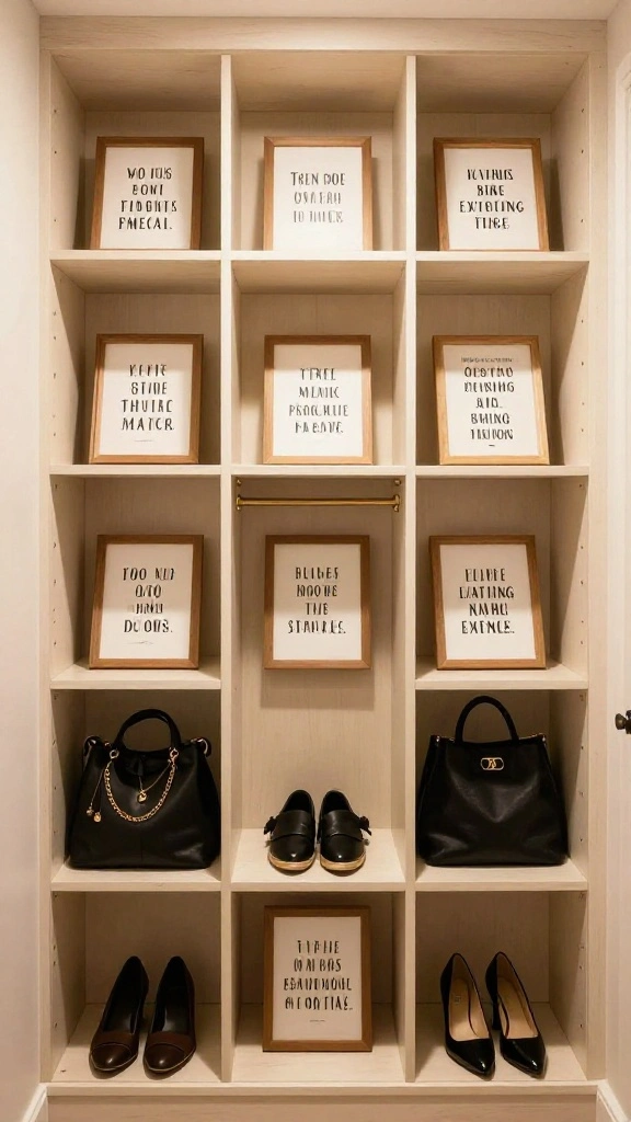12 Hallway Closet Ideas for a Tidy Organised Entrance Space - 12. Inspirational Quotes for Motivation 1