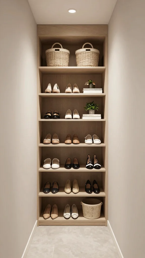 12 Hallway Closet Ideas for a Tidy Organised Entrance Space - 5. Built-In Shelves 1