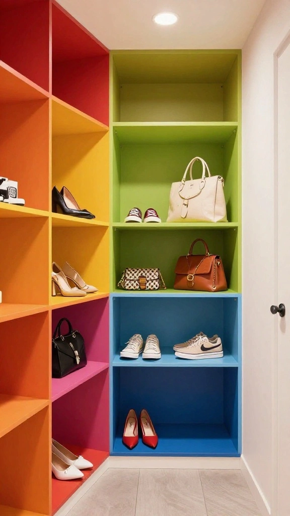 12 Hallway Closet Ideas for a Tidy Organised Entrance Space - 6. Color-Coded Organization 1