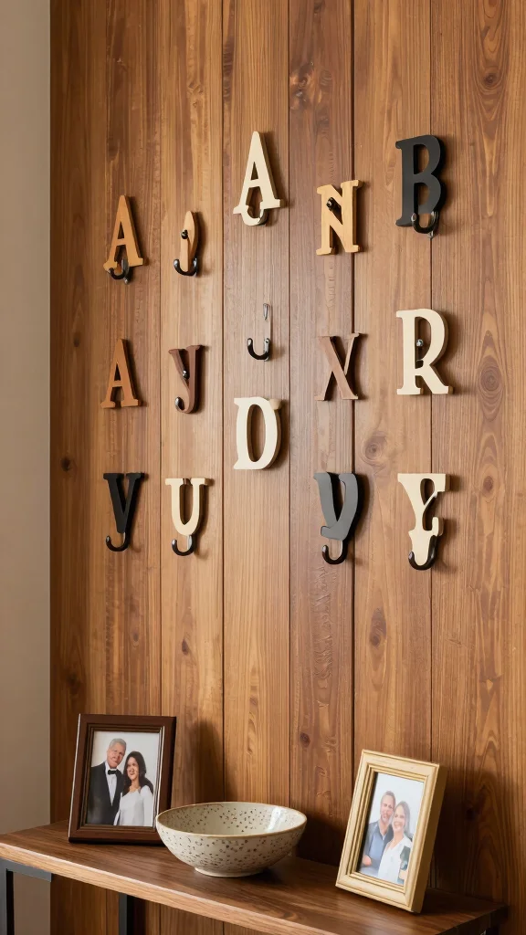 12 Hallway Hook Ideas for Coats Bags and an Organised Entrance - 11. Personalized Hooks 1