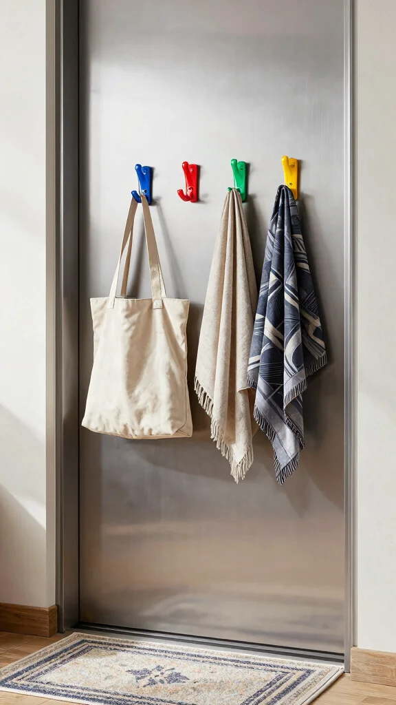 12 Hallway Hook Ideas for Coats Bags and an Organised Entrance - 12. Magnetic Hooks 1