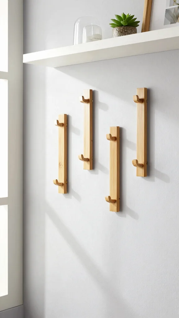 12 Hallway Hook Ideas for Coats Bags and an Organised Entrance - 2. Bamboo Hooks 1