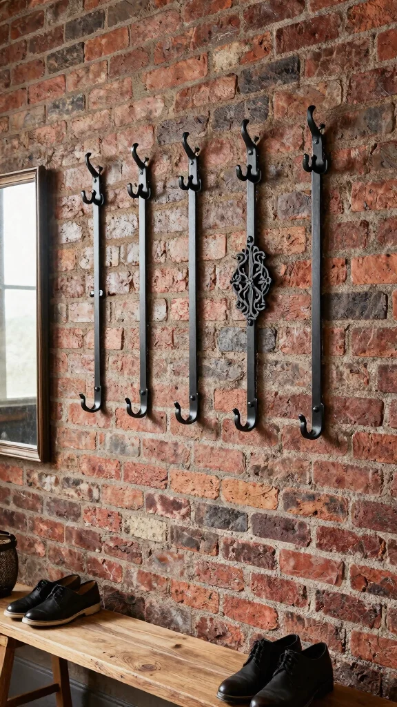 12 Hallway Hook Ideas for Coats Bags and an Organised Entrance - 3. Wall-Mounted Metal Hooks 1