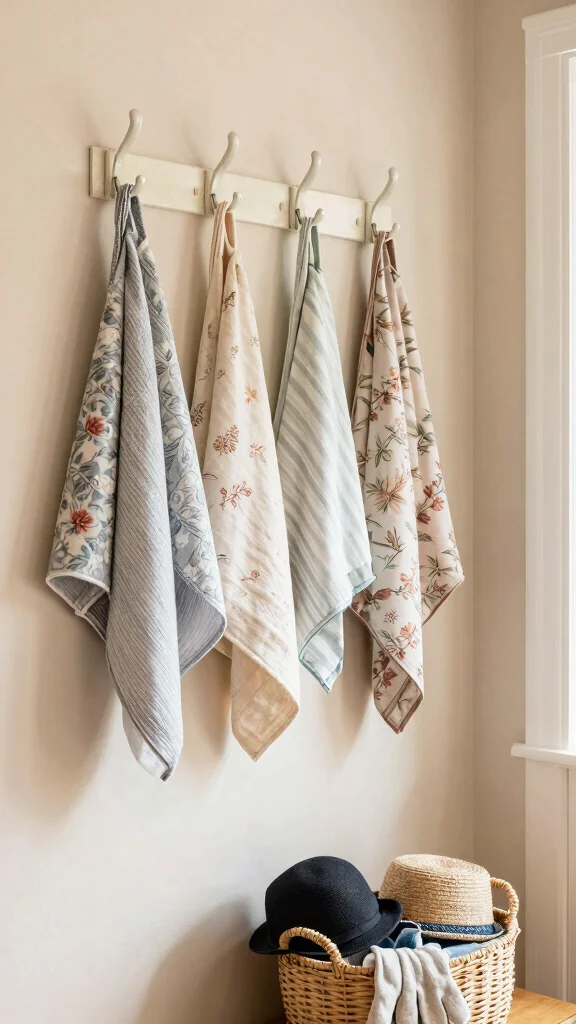 12 Hallway Hook Ideas for Coats Bags and an Organised Entrance - 5. Fabric-Covered Hooks 1