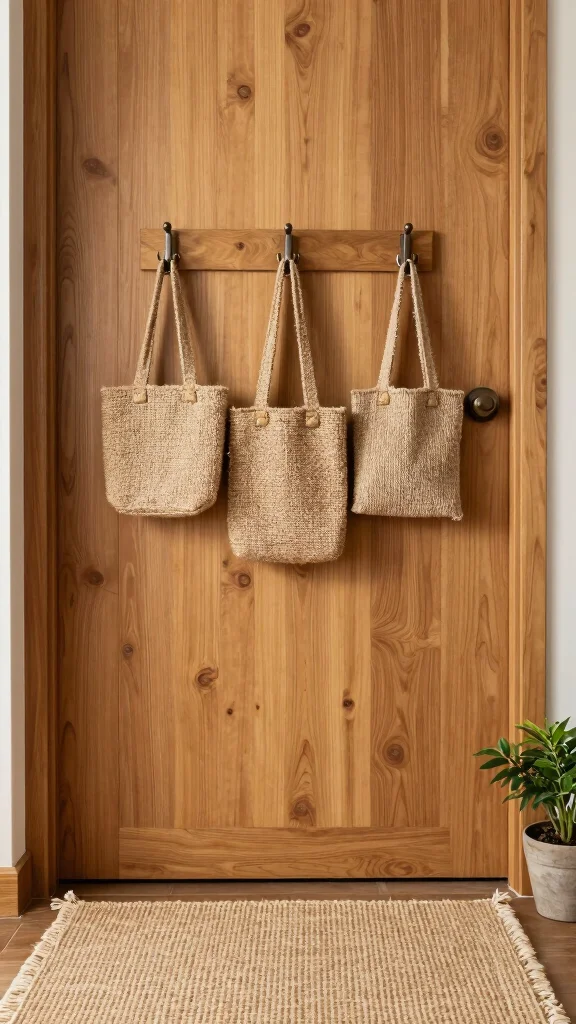 12 Hallway Hook Ideas for Coats Bags and an Organised Entrance - 6. Natural Fiber Hooks 1