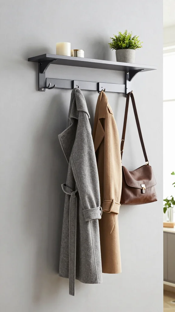 12 Hallway Hook Ideas for Coats Bags and an Organised Entrance - 8. Multi-Hook Racks 1