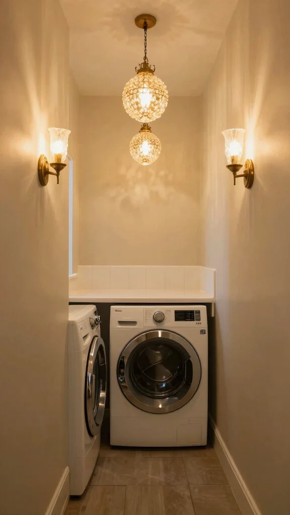 12 Hallway Laundry Room Ideas That Hide Wash Day Beautifully - 12. Smart Lighting Solutions 1