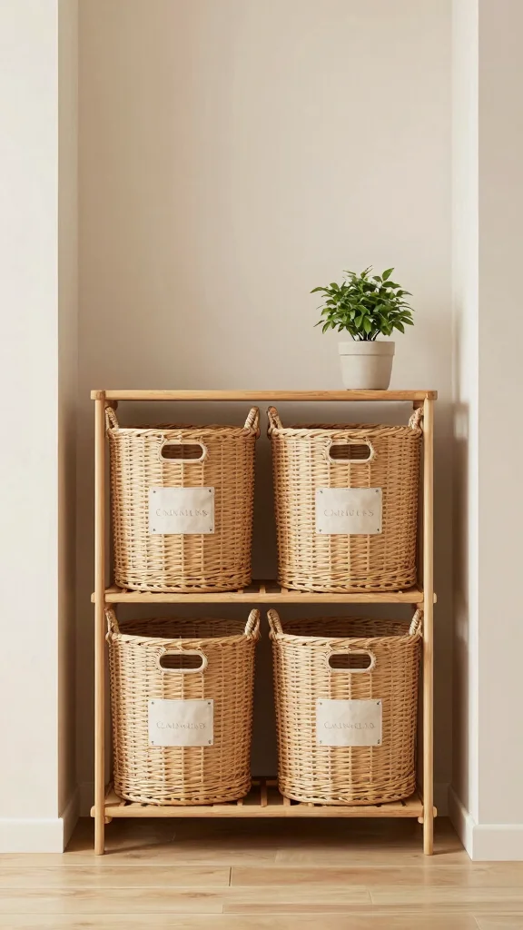 12 Hallway Laundry Room Ideas That Hide Wash Day Beautifully - 5. Laundry Basket Station 1