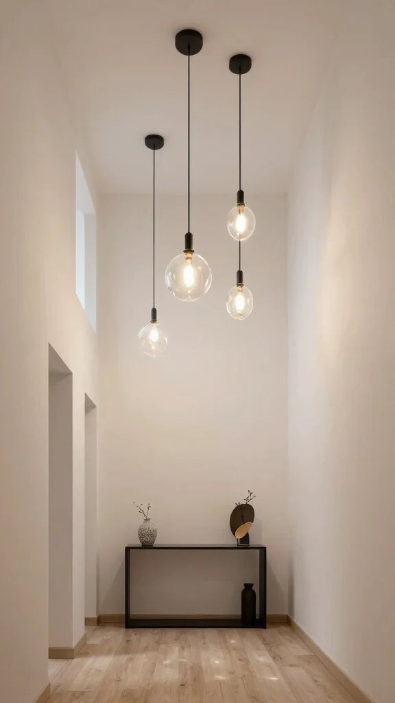 12 Hallway Light Fixtures That Elevate Every Ceiling Height and Style - 1. Sleek Pendant Lights for Tall Ceilings 1
