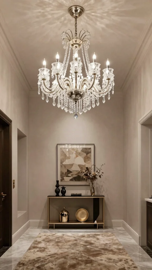 12 Hallway Light Fixtures That Elevate Every Ceiling Height and Style - 5. Statement Chandeliers for Grand Entryways 1