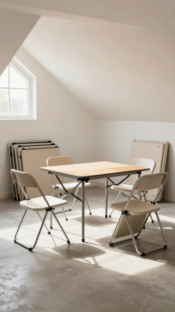 13 Attic Eaves Storage Ideas That Maximise Every Hidden Inch - 11. Foldable Furniture 1