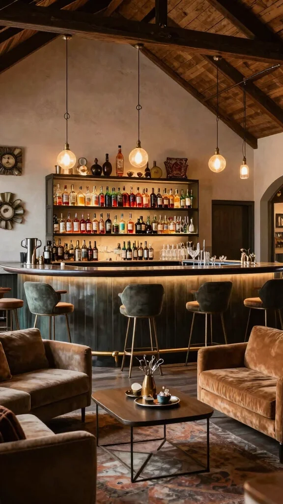 13 Attic Man Cave Ideas for a Personalized Comfortable Top-Floor Retreat - 11. A Personal Bar or Lounge 1