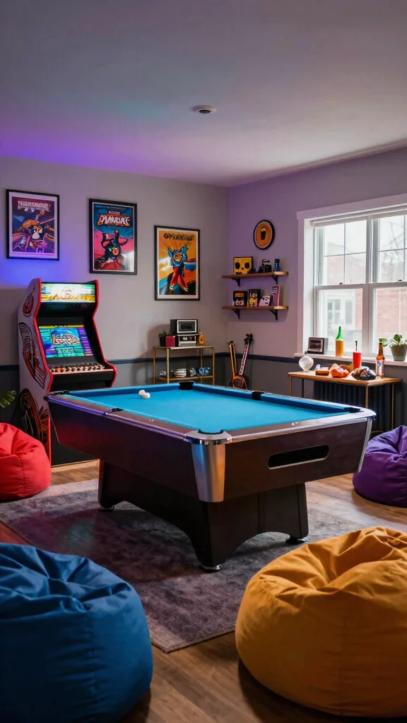 13 Attic Man Cave Ideas for a Personalized Comfortable Top-Floor Retreat - 2. Game Room Haven 1