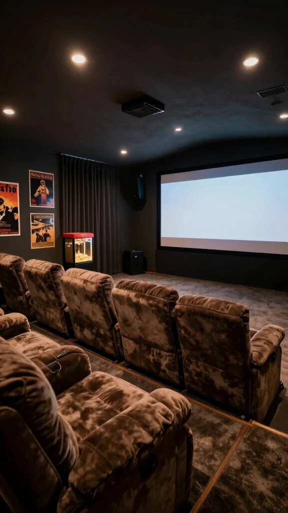 13 Attic Man Cave Ideas for a Personalized Comfortable Top-Floor Retreat - 5. A Home Theater Retreat 1