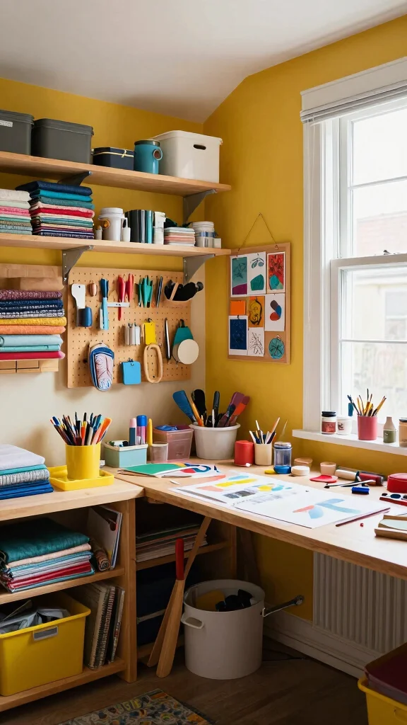 13 Attic Man Cave Ideas for a Personalized Comfortable Top-Floor Retreat - 6. Crafting Corner 1