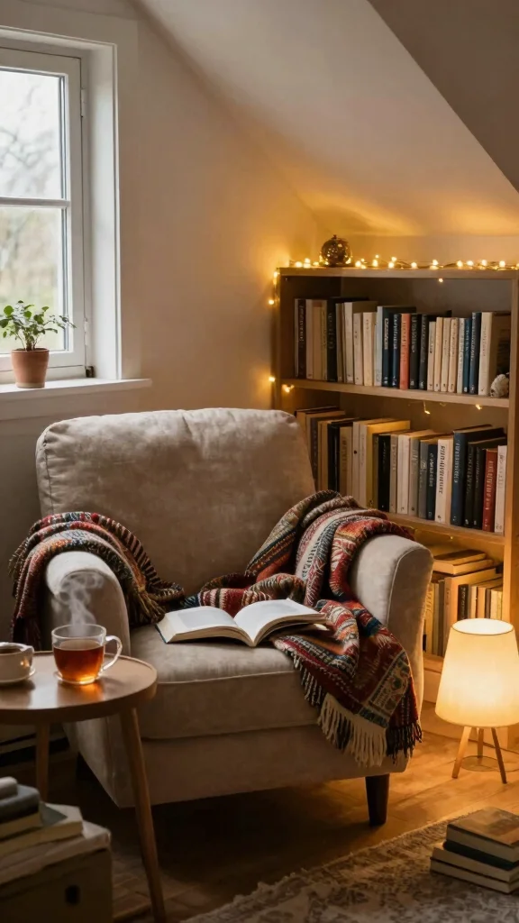 13 Attic Man Cave Ideas for a Personalized Comfortable Top-Floor Retreat - 7. A Cozy Reading Nook 1
