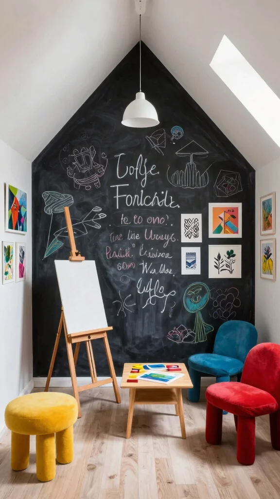 13 Attic Reading Nook Ideas That Make Every Sloped Corner Count - 10. Artistic Space 1