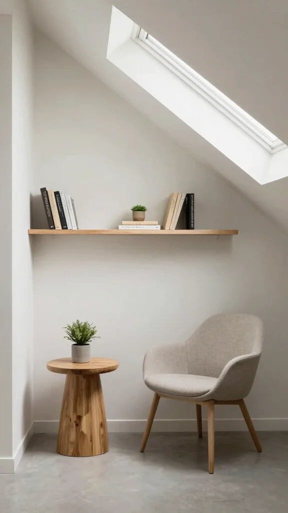 13 Attic Reading Nook Ideas That Make Every Sloped Corner Count - 3. Minimalist Magic 1