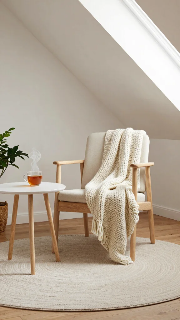 13 Attic Reading Nook Ideas That Make Every Sloped Corner Count - 5. Nordic Retreat 1