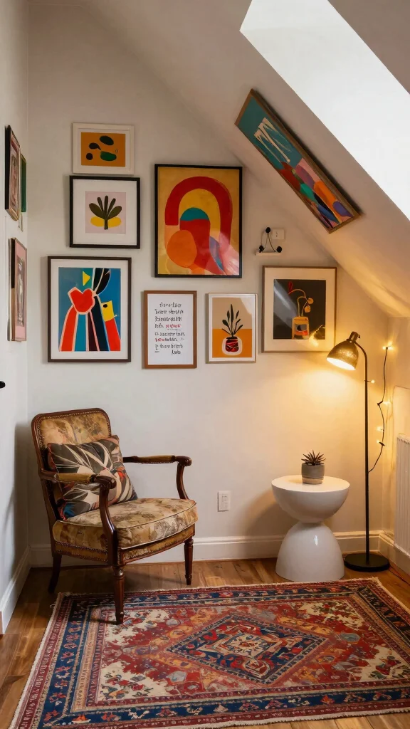 13 Attic Reading Nook Ideas That Make Every Sloped Corner Count - 8. Eclectic Book Nook 1