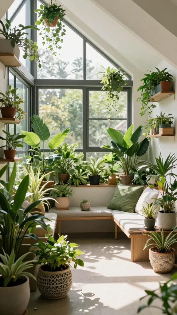 13 Attic Transformation Ideas for a Beautiful Functional New Living Space - 13. Inviting Indoor Garden 1