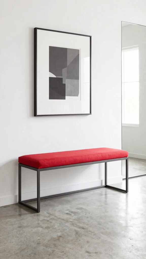 13 Entryway Bench Concepts That Are Both Beautiful and Practical - 3. Sleek Modern Bench 1