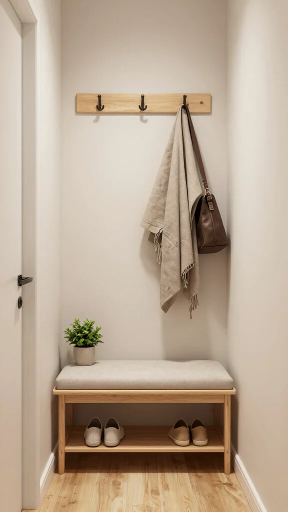 13 Entryway Bench Concepts That Are Both Beautiful and Practical - 6. Narrow Hallway Bench 1