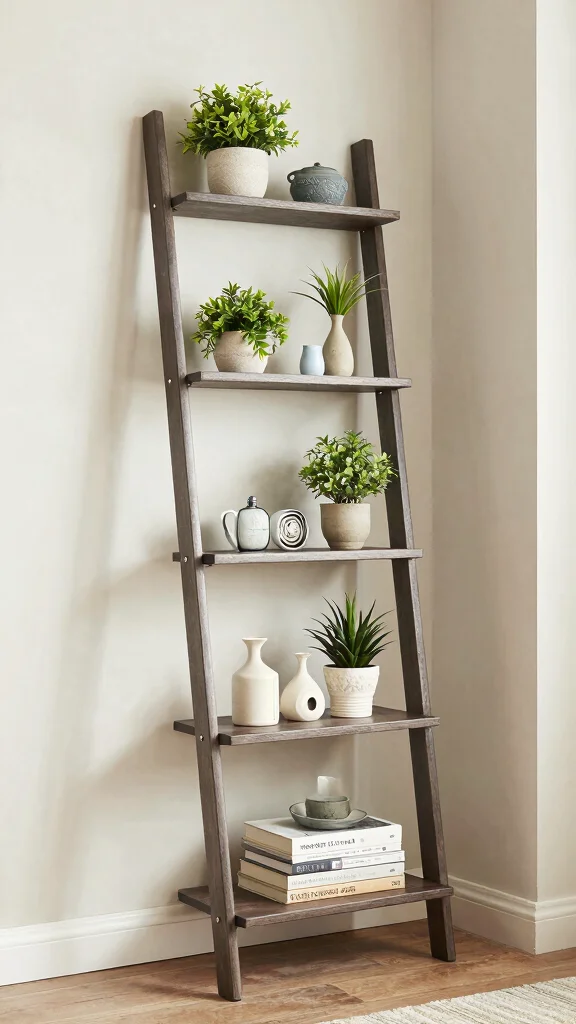 13 Entryway Closet Ideas for a Tidy Organised Entrance Space - 11. Ladder Shelves 1