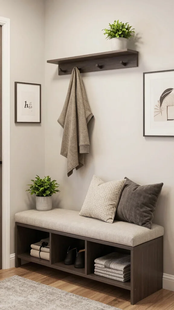 13 Entryway Closet Ideas for a Tidy Organised Entrance Space - 2. Multi-Functional Furniture 1