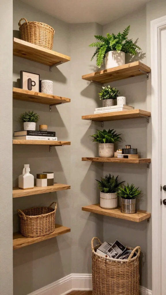13 Entryway Closet Ideas for a Tidy Organised Entrance Space - 7. Wall-Mounted Shelves 1