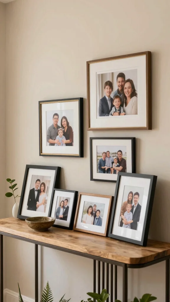 13 Entryway Organisation Ideas for a Tidy Functional Beautiful Space - 13. Personalize with Family Photos 1