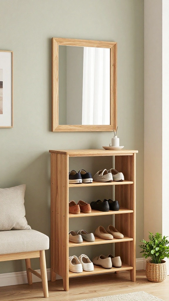 13 Entryway Organisation Ideas for a Tidy Functional Beautiful Space - 8. Install a Shoe Rack or Storage Bench 1
