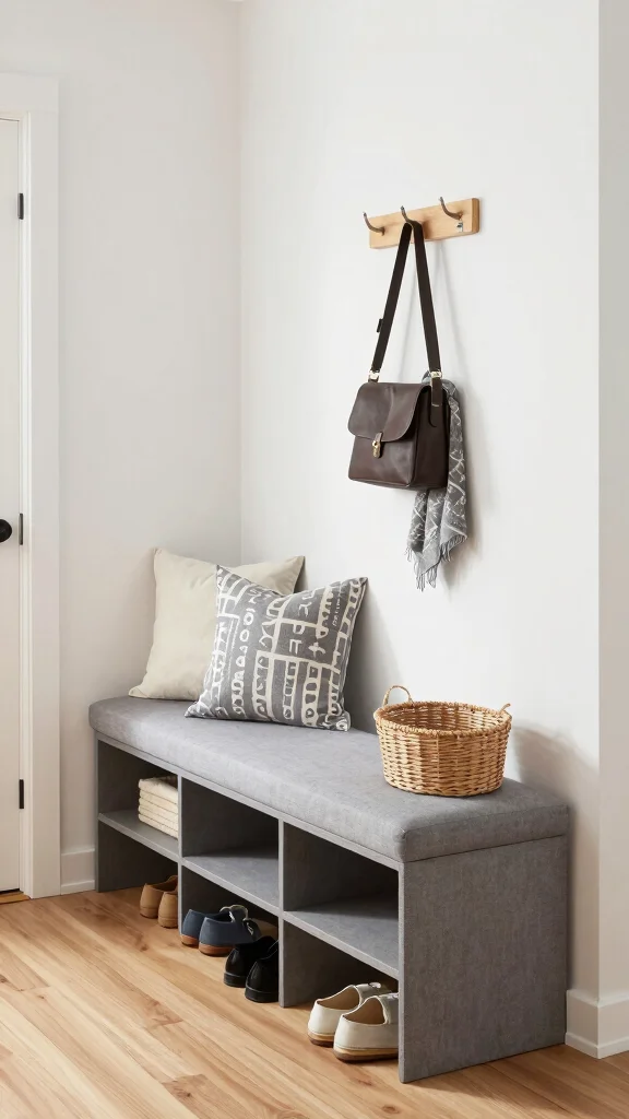 13 Hallway Built-In Ideas for a Seamless Custom Storage and Display - 4. Multi-Functional Storage Benches 1