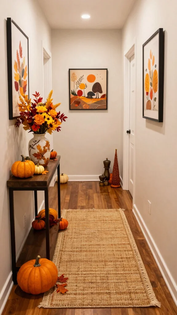 13 Hallway Concepts for Narrow Spaces That Are Both Stylish and Functional - 13. Seasonal Decor Changes 1