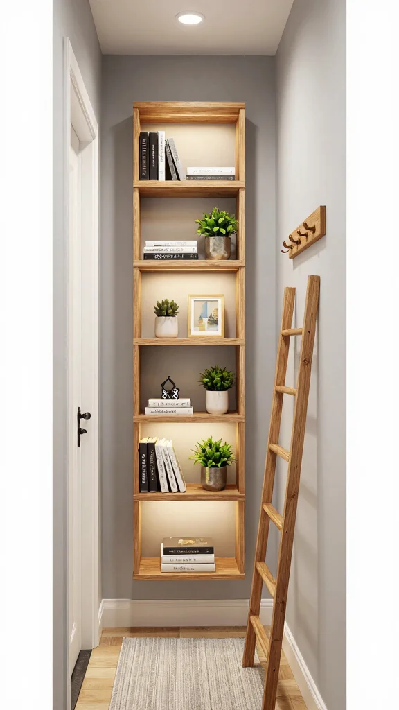 13 Hallway Concepts for Narrow Spaces That Are Both Stylish and Functional - 2. Vertical Storage Solutions 1