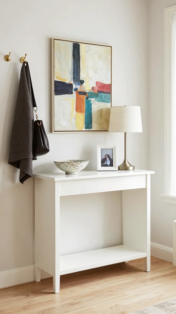 13 Hallway Furniture Ideas for a Functional Stylish Welcoming Space - 1. Compact Console Tables for Minimalist Charm 1