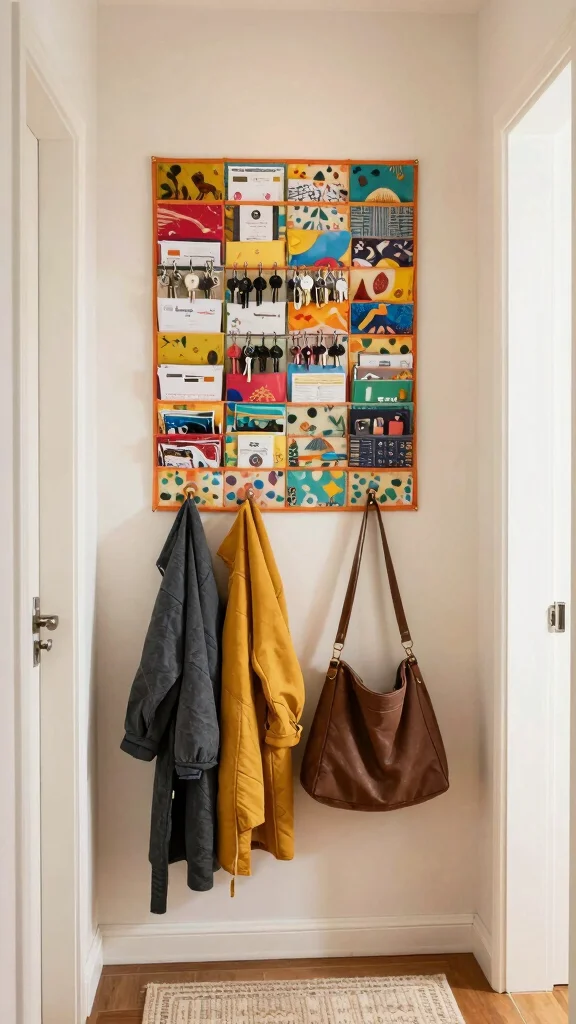 13 Hallway Unit Ideas for Storage Display and Every Entrance Style - 7. Fabric Wall Organizers 1