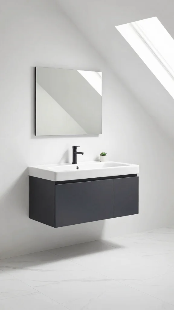 14 Attic Bathroom Concepts for a Beautiful Functional Top-Floor Space - 1. Modern Minimalism: Clean Lines and Simple Colors 1
