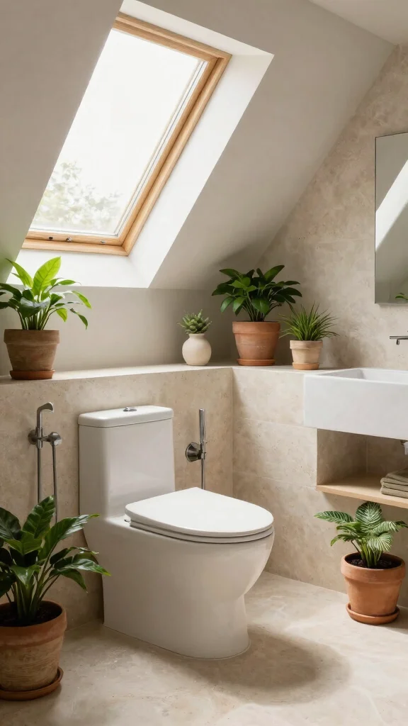 14 Attic Bathroom Concepts for a Beautiful Functional Top-Floor Space - 10. Eco-Friendly Choices: Sustainable Bathroom Designs 1